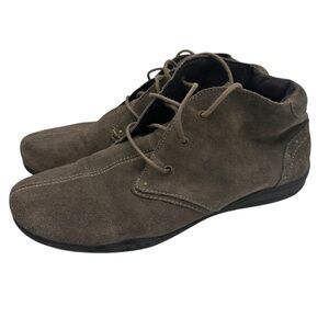 TAOS Steller Ankle Bootie Lace-up Dark Taupe Suede US Women's 8